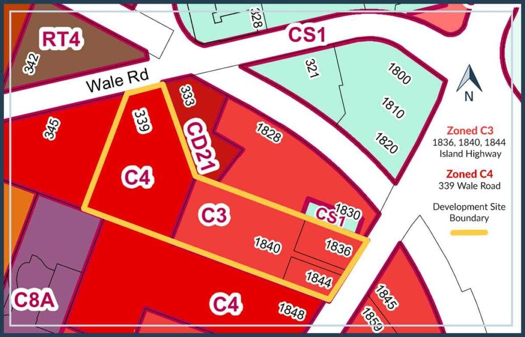 1840 Island Highway Victoria BC-Zoning Map