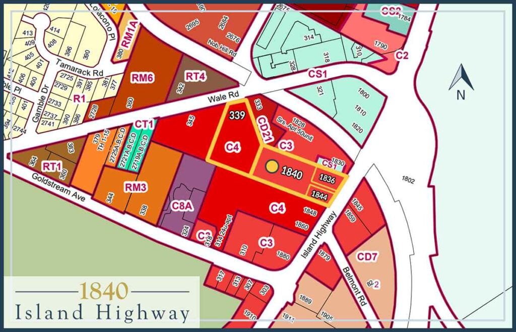 1840 Island Highway Victoria BC-Zoning Map